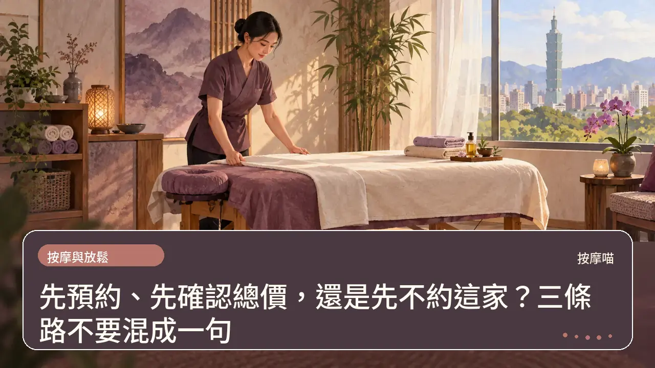 先預約、先確認總價，還是先不約這家？三條路不要混成一句主題插畫