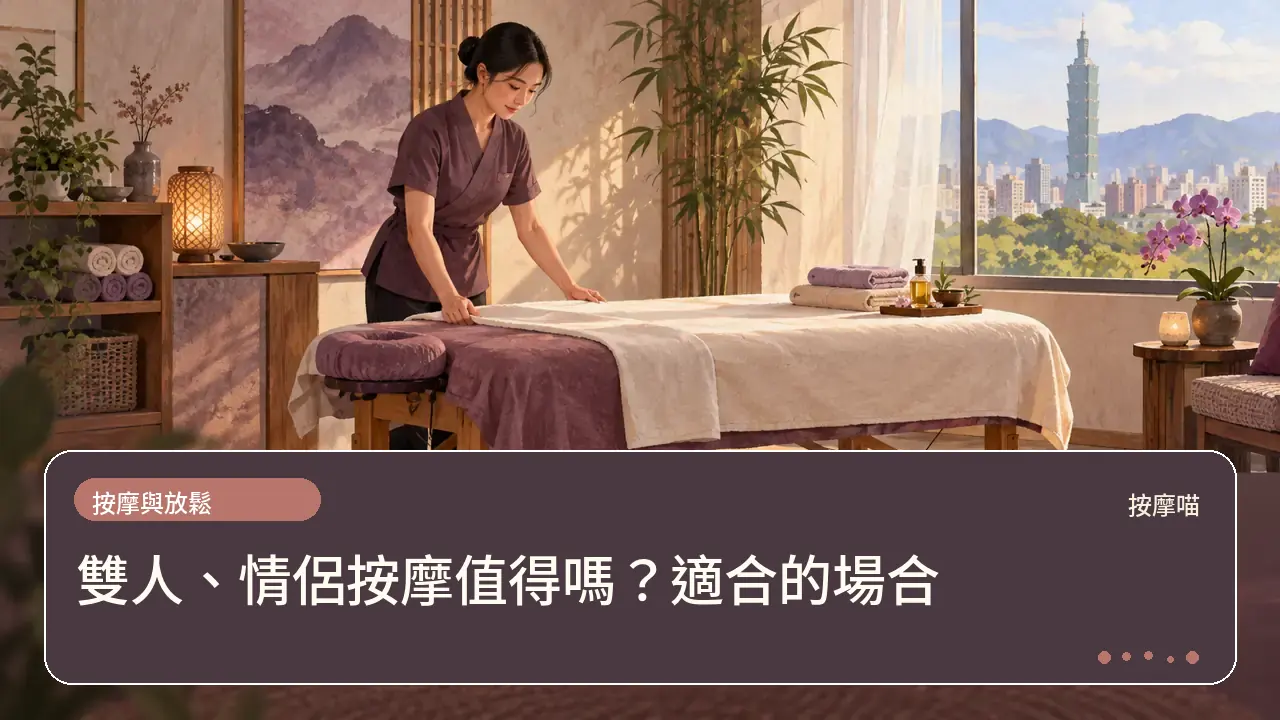 雙人、情侶按摩值得嗎?適合的場合主題插畫