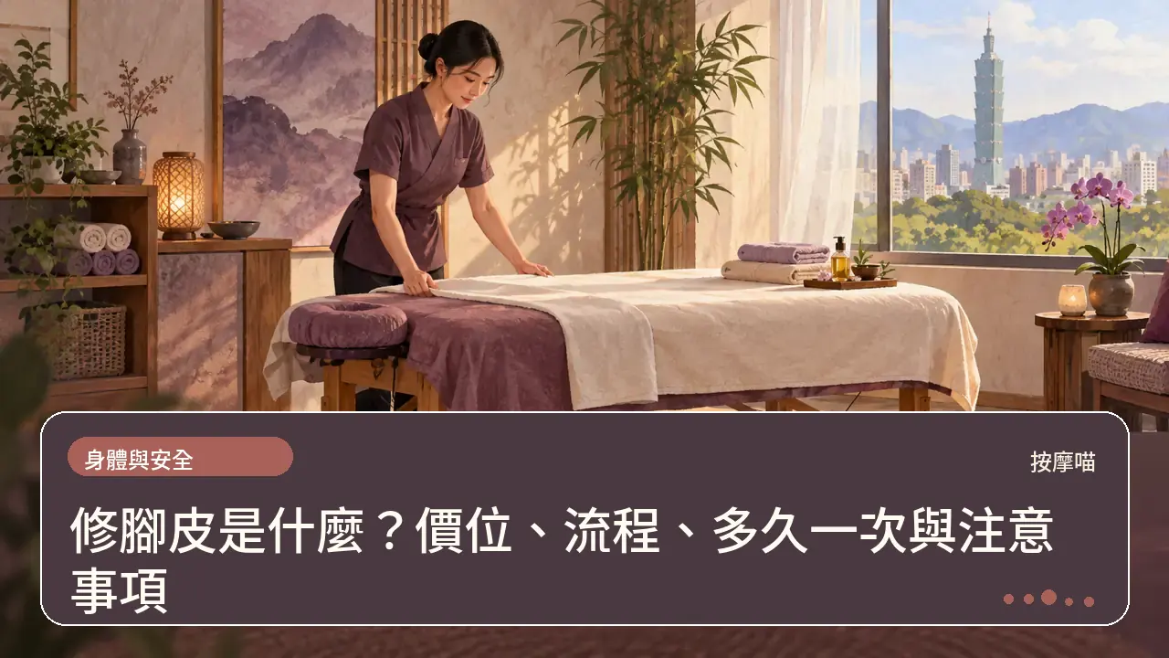 修腳皮是什麼？價位、流程、多久一次與注意事項主題插畫