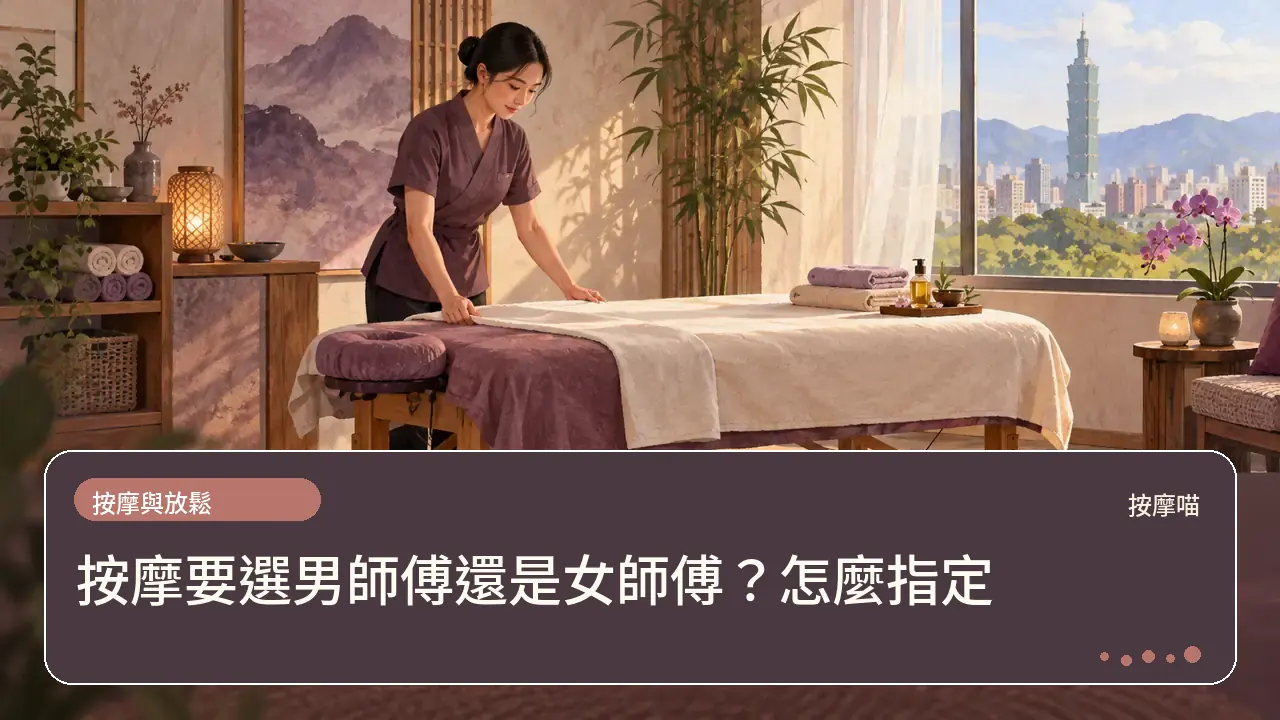 按摩要選男師傅還是女師傅？怎麼指定主題插畫