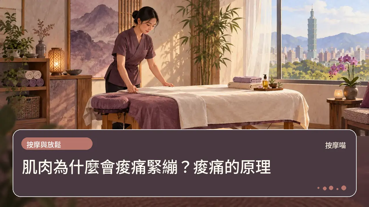 肌肉為什麼會痠痛緊繃？痠痛的原理主題插畫
